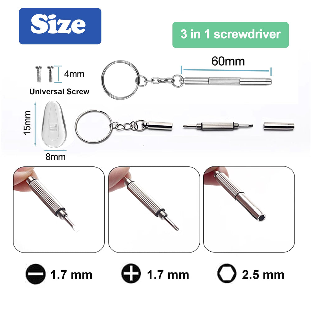 3-in-1 mini screwdriver for eyeglasses repair