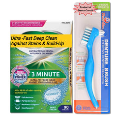 Boxed 3 Minute Denture Cleaner 90 tablets bundle