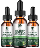 Three-pack Soursop Graviola leaf extract liquid drops bottle (1 oz)