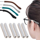 Grey 3-pair eyeglasses ear grippers - front view