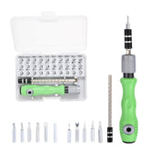 Front view of 30-in-1 precision screwdriver set