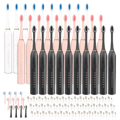 30 pack adult electric toothbrush set – front view