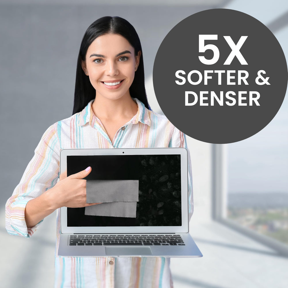 Travel-ready microfiber glasses cloths for car, home and office