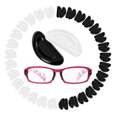 Black and white silicone glasses nose pads set