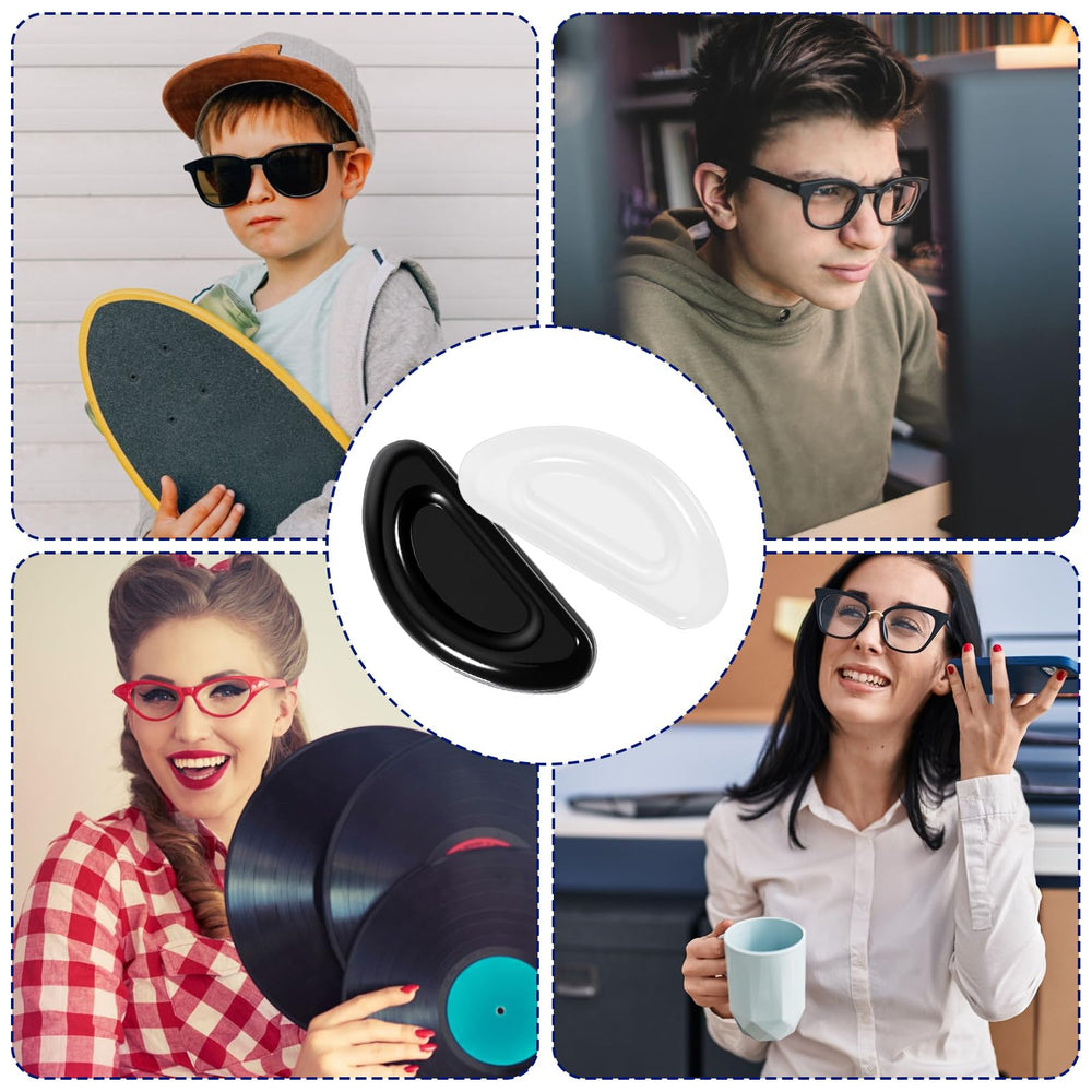 Durable tear-resistant edge detail on silicone nose pads