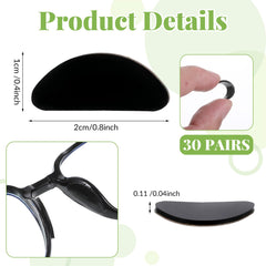 Self-adhesive silicone nose pads for glasses – installation readiness
