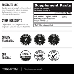 30-serving bottle of saffron extract supplement