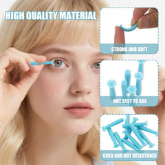 Close-up of silicone contact lens remover plunger for soft lenses