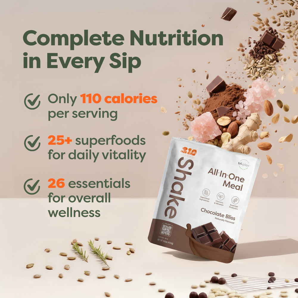 310 Nutrition protein scoop beside powder highlights high-fiber plant-based formula.
