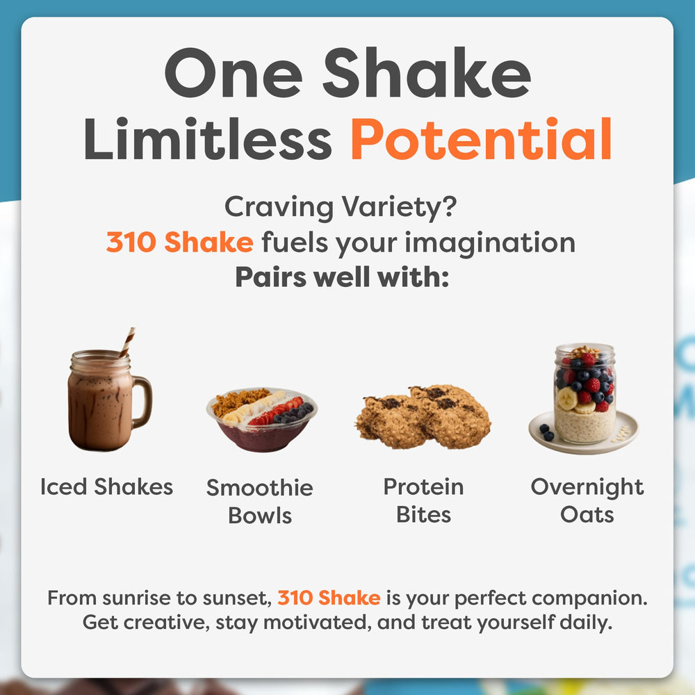 310 Nutrition all-in-one cookies-cream powder scoop for easy portioning