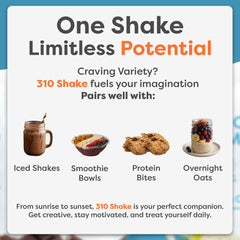 310 Nutrition all-in-one cookies-cream powder scoop for easy portioning