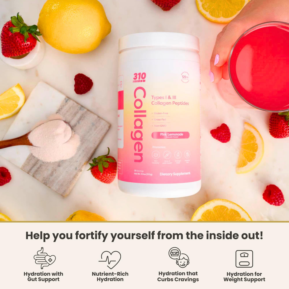 Vitamins C, D, E with hyaluronic acid and resveratrol icons