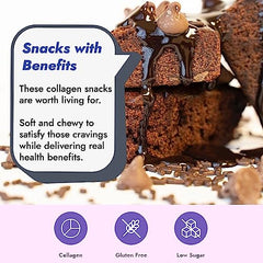 321glo Collagen Protein Brownie chocolate fudge flavor satisfies chocolate cravings.