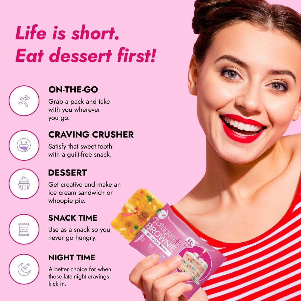 321glo Collagen Protein Brownie kid-friendly serving idea for busy families.