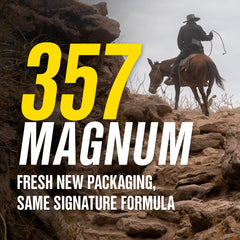 357 HR MAGNUM energy tablets bottle back with dosage and ingredient info.