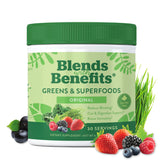 Front view of 360 Nutrition Super Greens Powder container with label