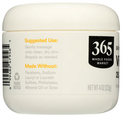 365 Vitamin E Cream packaging on shelf with clean labeling.