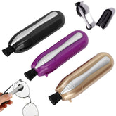 Front view of 3-pack glasses cleaners in purple color