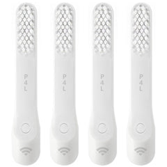 4-pack gray toothbrush replacement heads compatible with Quip Styled electric toothbrush