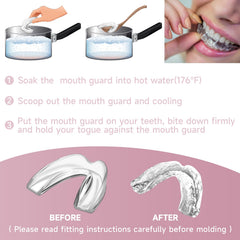 Guard being molded to fit a child's teeth