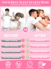 Night guards with travel-friendly mirror case for on-the-go use