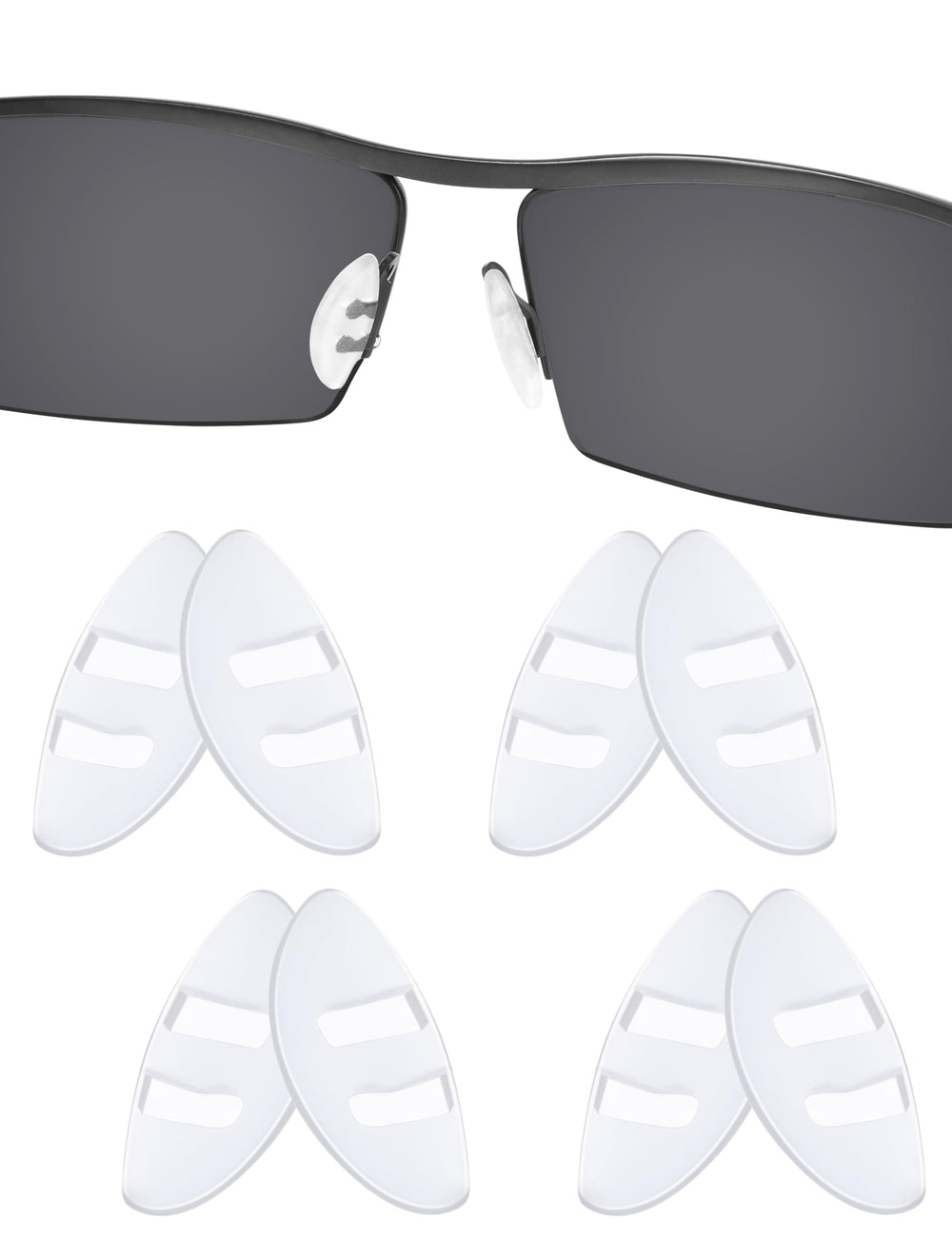 4 pairs air bag nose pads for full-frame eyeglasses - 15x7x2mm