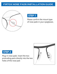 Pack of 4 nose pads for eyeglasses