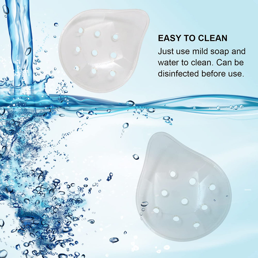 Eye patch being cleaned with mild soap and water