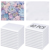 40-pack white microfiber cleaning cloths for glasses (6x7 in)