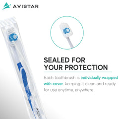 40-pack bulk toothbrushes with cap covers in a sealed freshness case