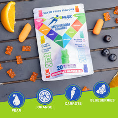 45 servings per bag fruit gummies