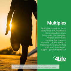 Nutrition facts panel for 4Life Multiplex