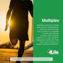 Illustration of daily use directions for 4Life Multiplex