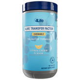 Bottle of 4Life Transfer Factor Chewable Tri-Factor Formula Citrus Cream 90 tablets