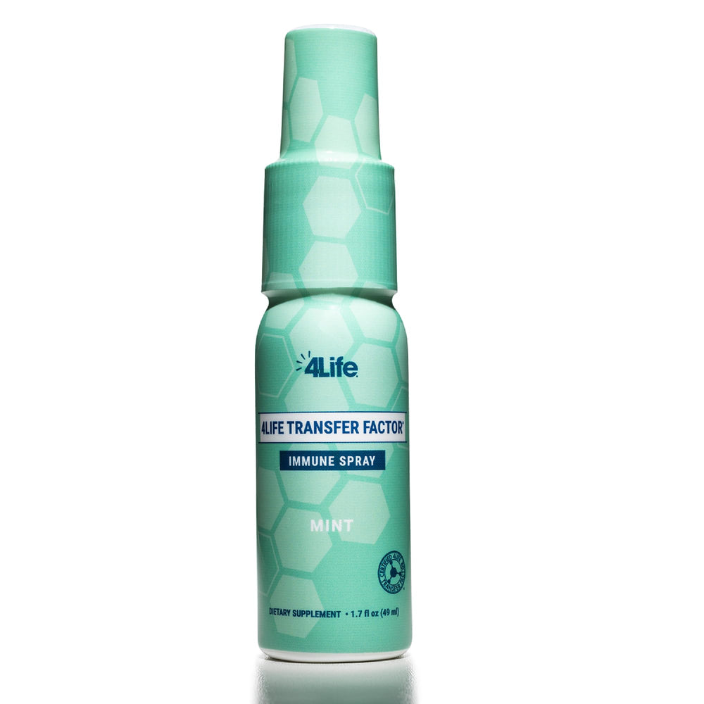 Mint-flavored 1.7 oz bottle of 4Life Transfer Factor Immune Spray