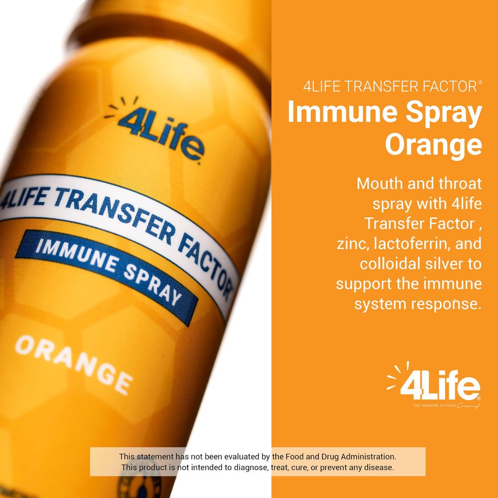 Ingredients list for 4Life Transfer Factor Immune Spray orange flavor