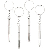 4-piece mini precision screwdriver kit with keychain