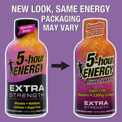 Lifestyle image featuring someone with 5-hour ENERGY Extra Strength Shots Hawaiian Breeze