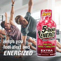 5-hour ENERGY Cherry packaged box highlighting bulk 30-count convenience for on-the-go.