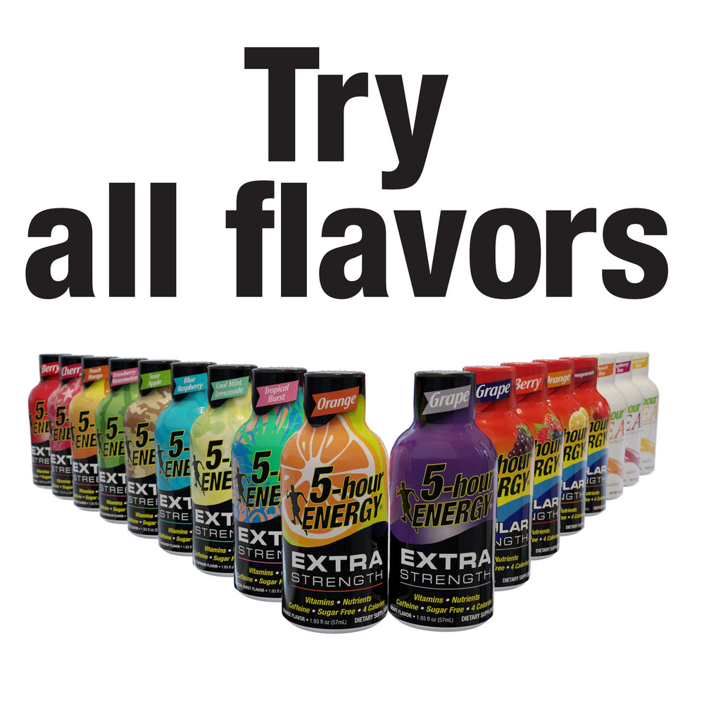 5-hour ENERGY Sour Apple sugar-free four calories.