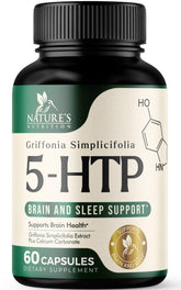Front view of 5-htp 200mg vegetarian capsules bottle