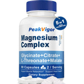 Product bottle front view for 5 in 1 Magnesium Complex 976mg