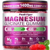 Front view of 120-count bottle of 5-in-1 Magnesium Glycinate Gummies