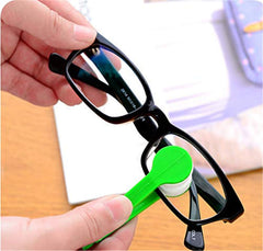 Black 5 pack mini eyeglasses microfiber cleaner clips