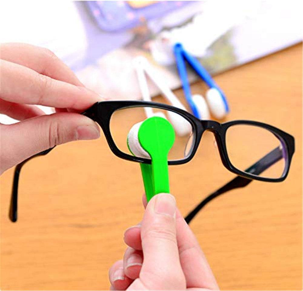 Orange 5 pack mini eyeglasses microfiber cleaner clips