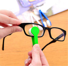 Orange 5 pack mini eyeglasses microfiber cleaner clips