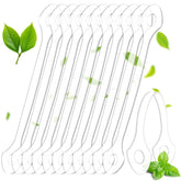 Package and front view of 50-count disposable tongue scraper