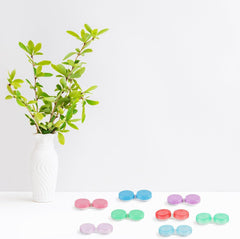 Durable plastic material protecting contact lenses