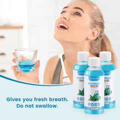 Assorted bulk travel mouthwash bottles displayed for a kit