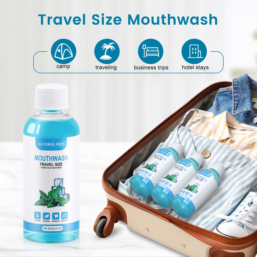 80ml travel mouthwash bottle compact for pocket or bag